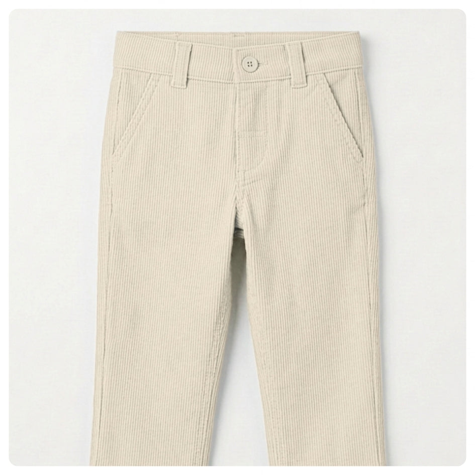 Pantalón bebé pana beige