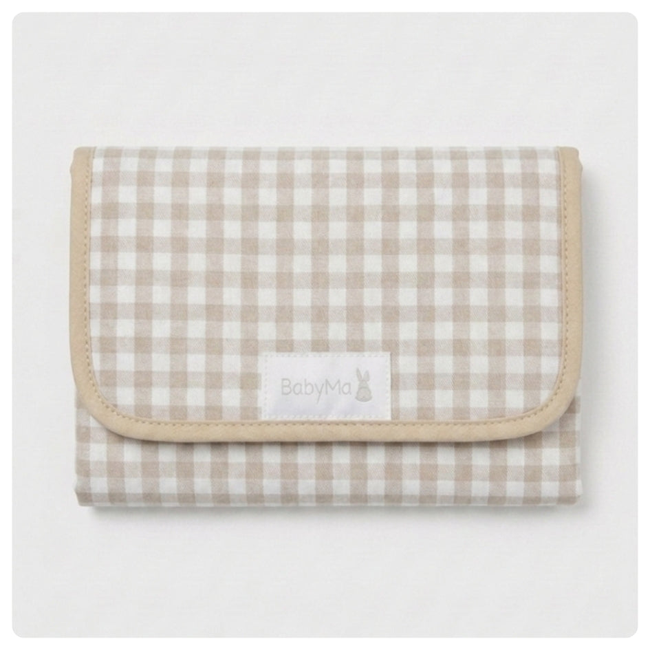 Cambiador portátil sin bolsillos vichy beige