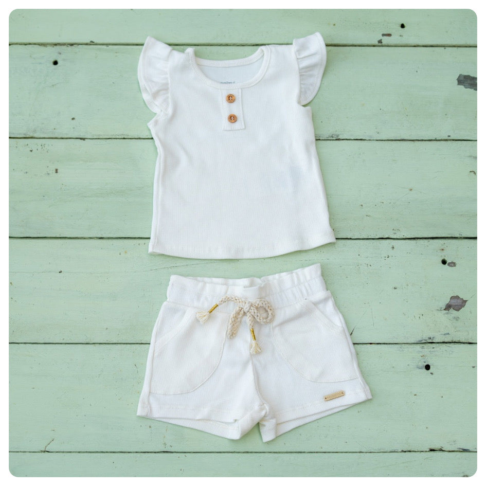 Short algodón crudo