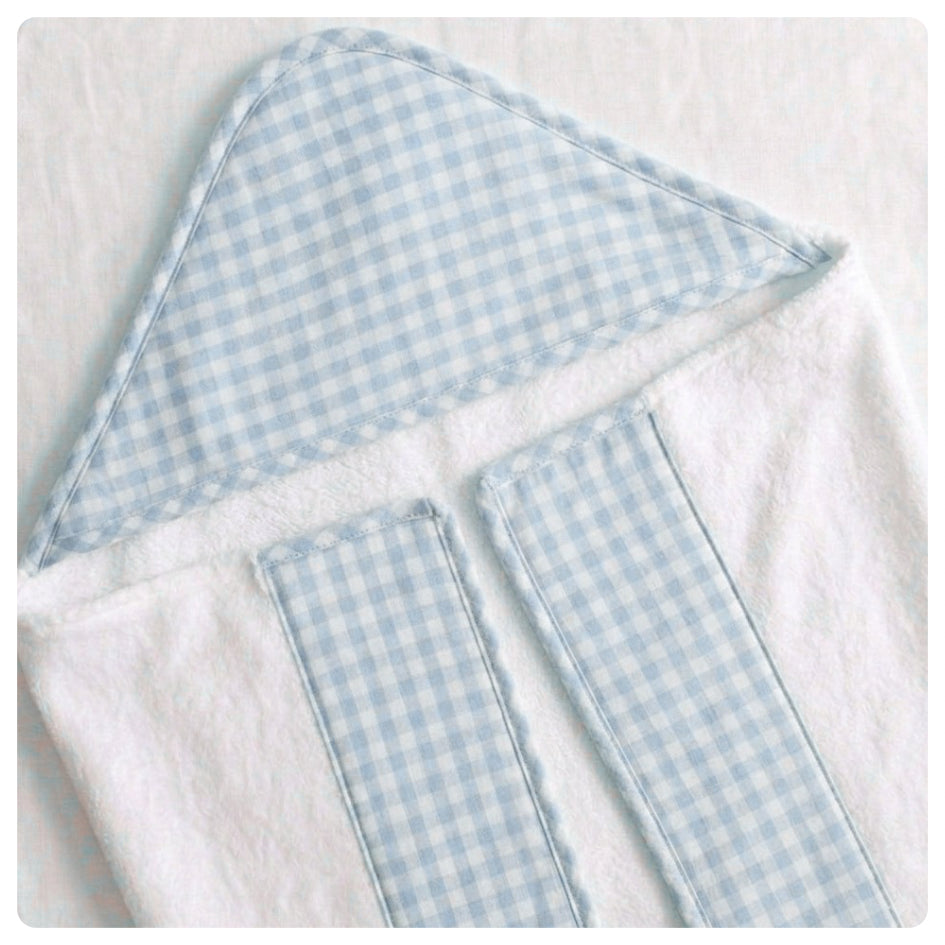 Toallón rectangular Vichy celeste