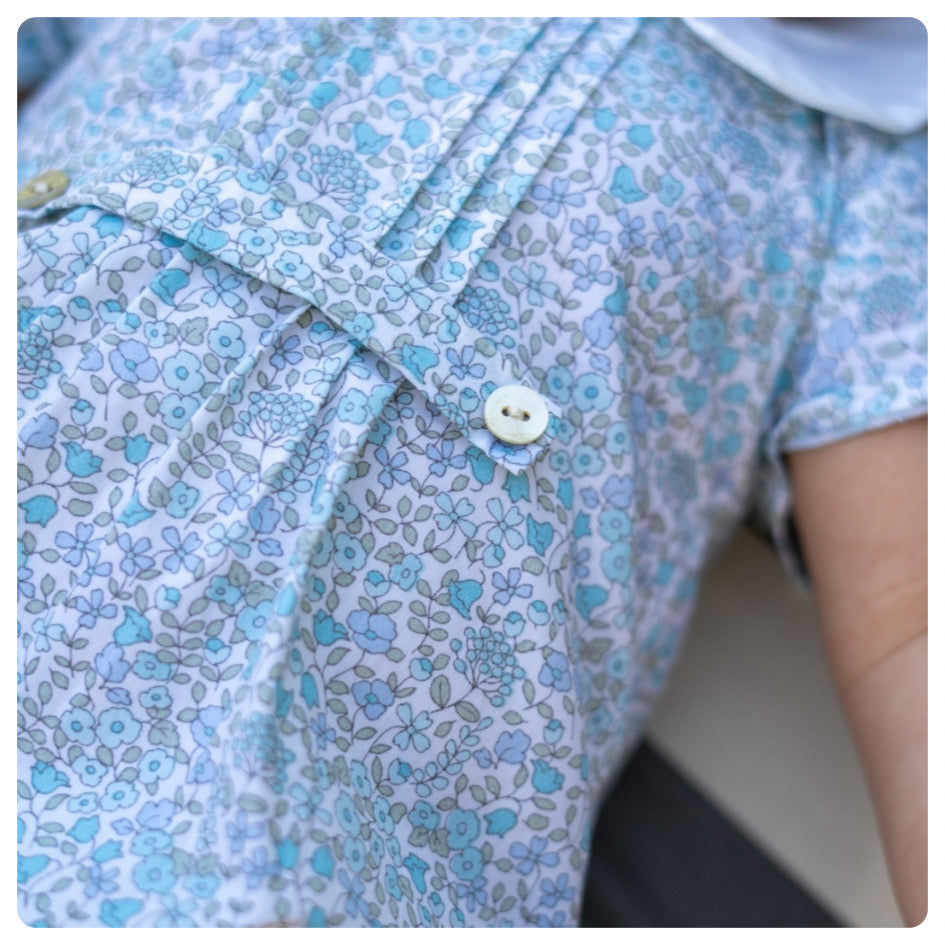 Body vintage flores menta