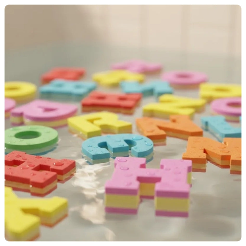 Abecedario y números de goma eva