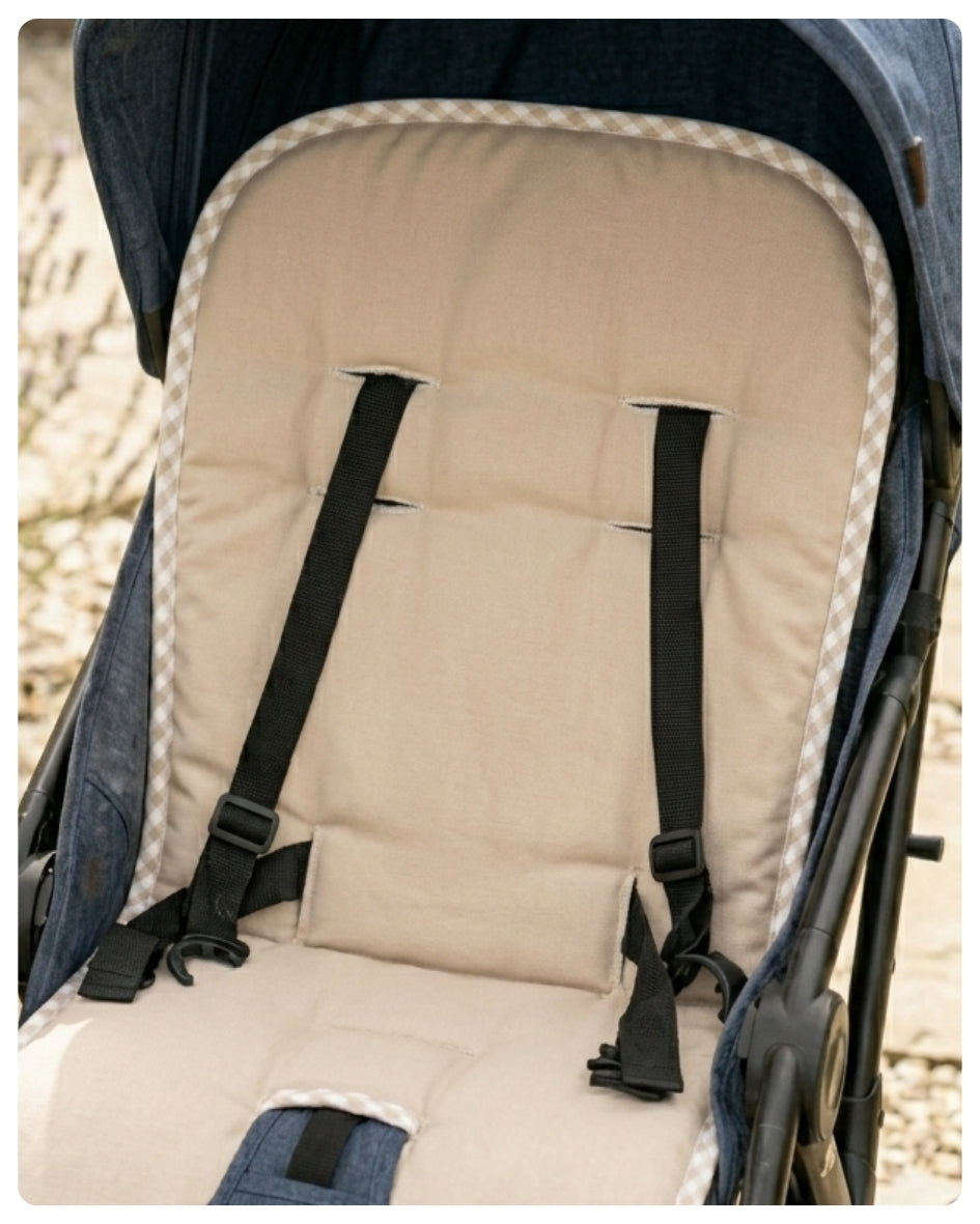 Colchón de coche universal Vichy beige