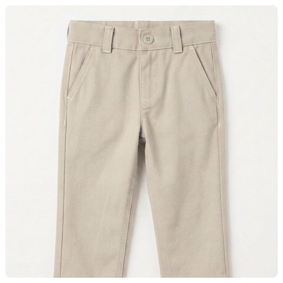 Pantalón bebé gabardina beige