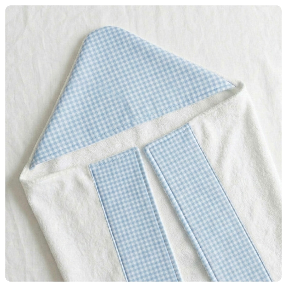Toallón rectangular Vichy celeste
