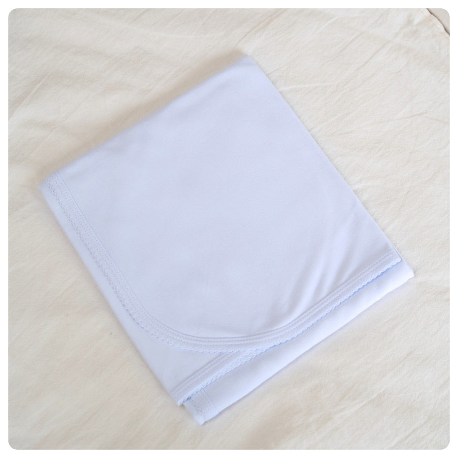 Mantita algodón orgánico picot blanco