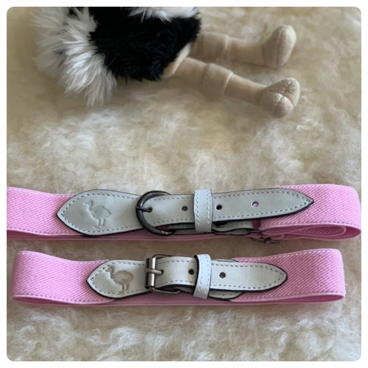 Cinturón rosa c/blanco