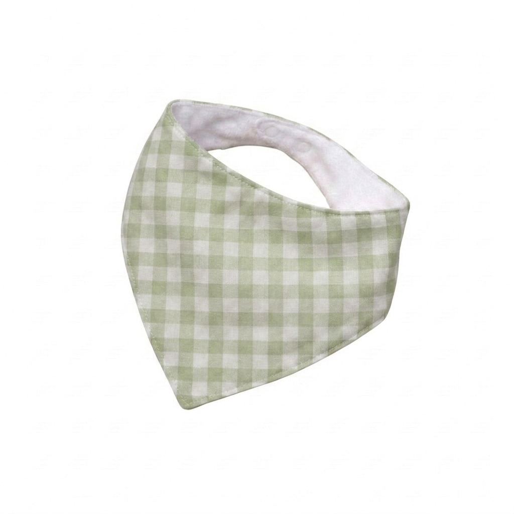 Babero bandana vichy verde