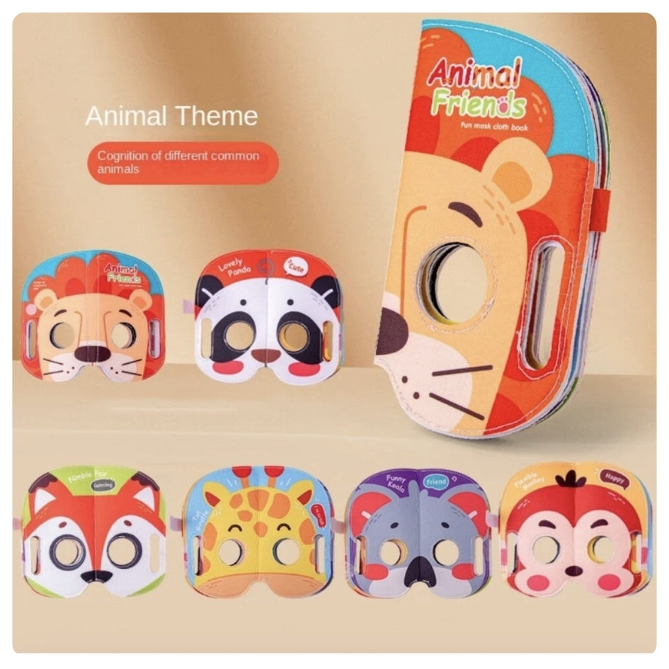 Libro de tela con máscaras