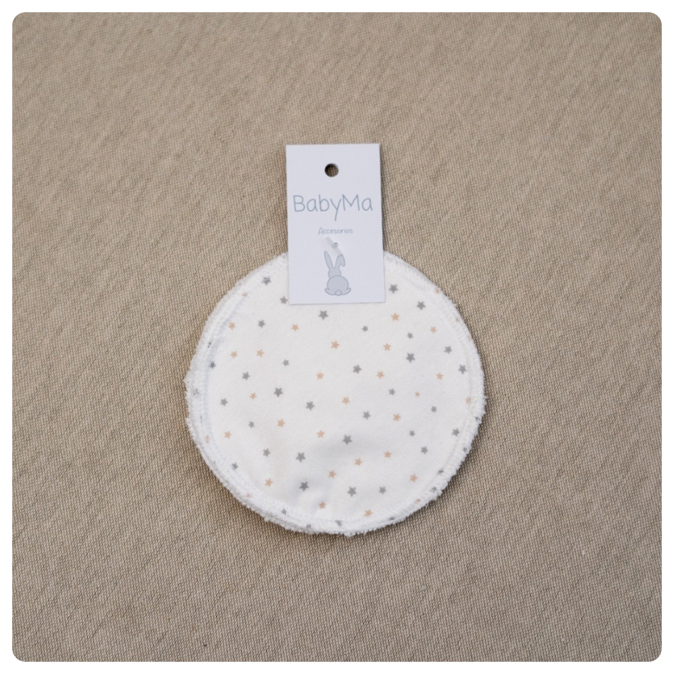 Set 2 protectores mamarios reutilizables estrellitas