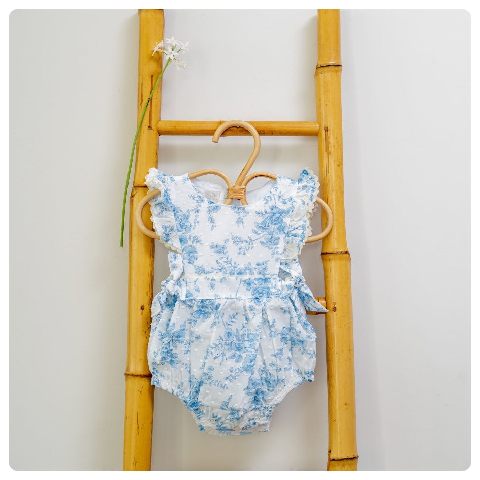 Ranita voladitos flores celestes