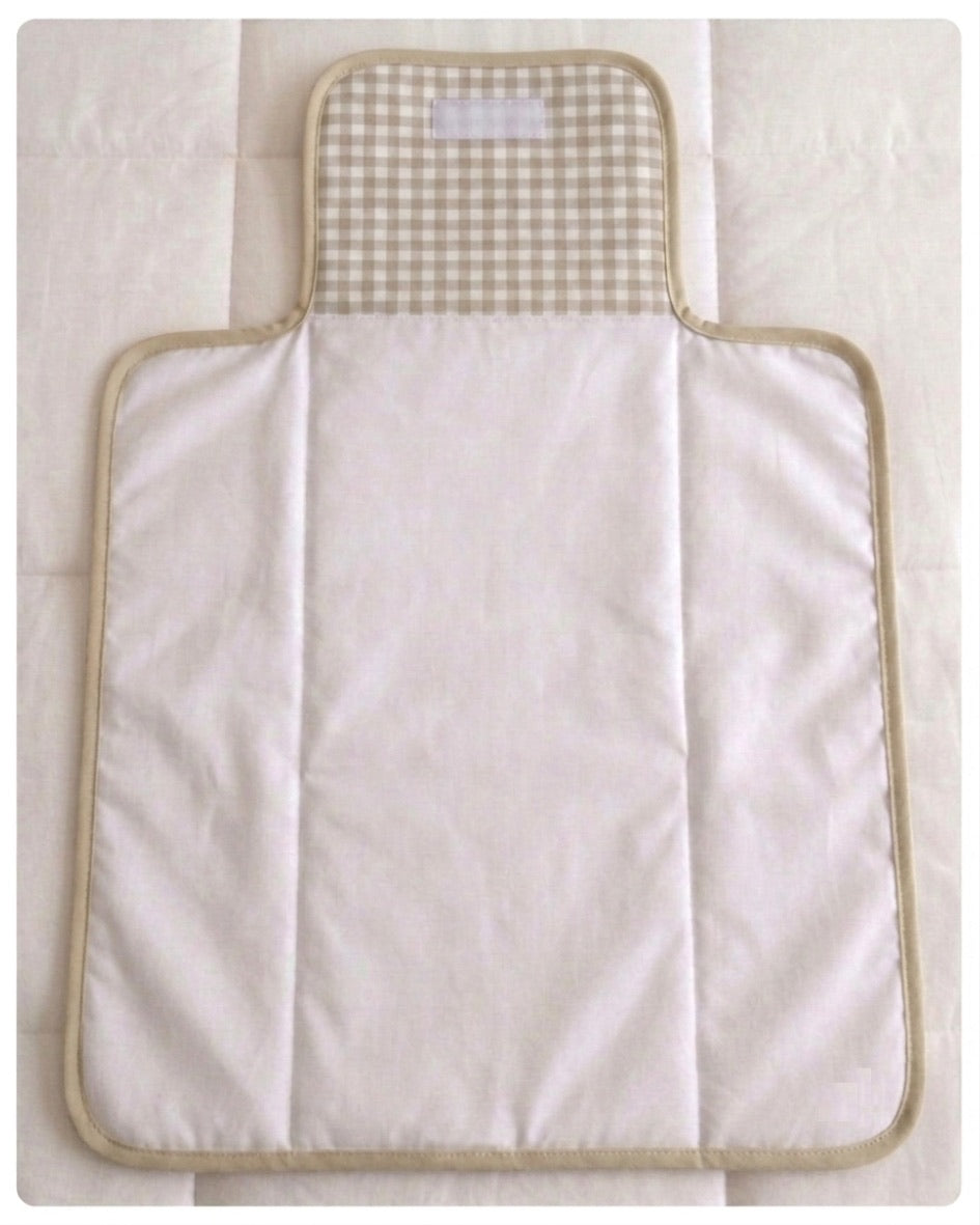 Cambiador portátil sin bolsillos vichy beige