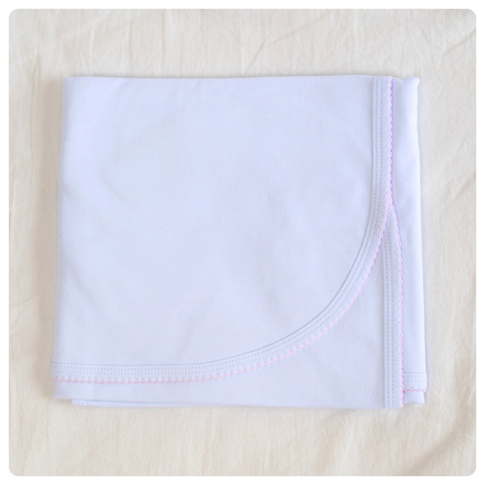 Mantita algodón orgánico picot rosado