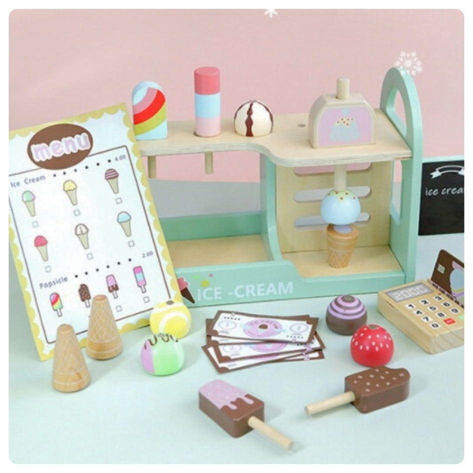 Juego heladería con accesorios