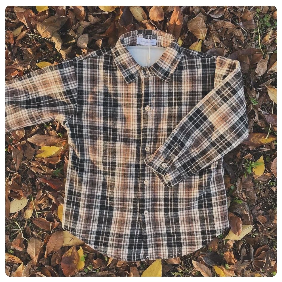 Sobrecamisa forrada en polar cuadros marrones