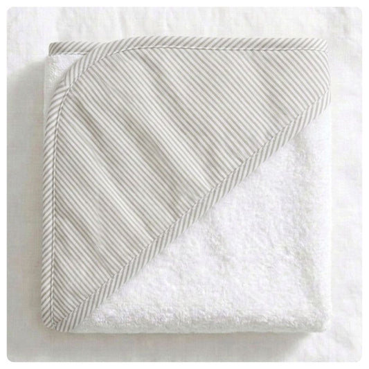 Toallón con sistema agarre Rayas beige