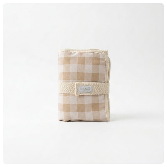 Cambiador portatil mini Vichy mostaza