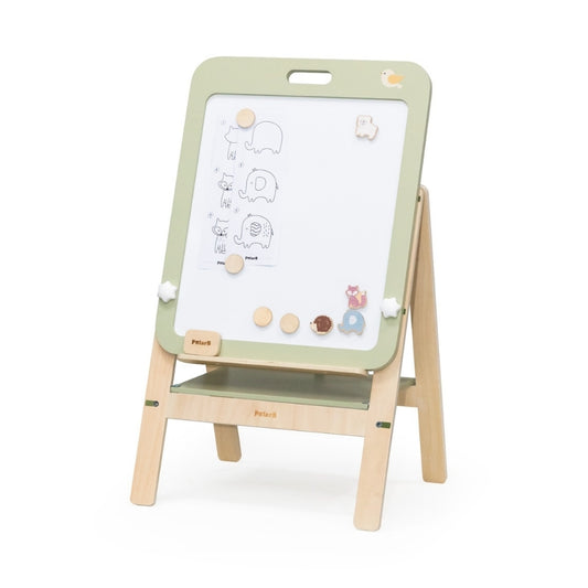 Doble pizarrón imantado con altura ajustable