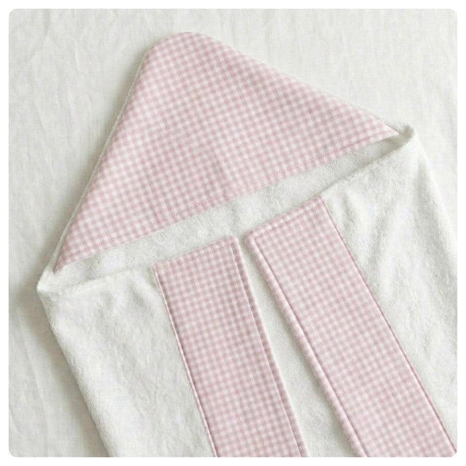Toallón rectangular Vichy rosado