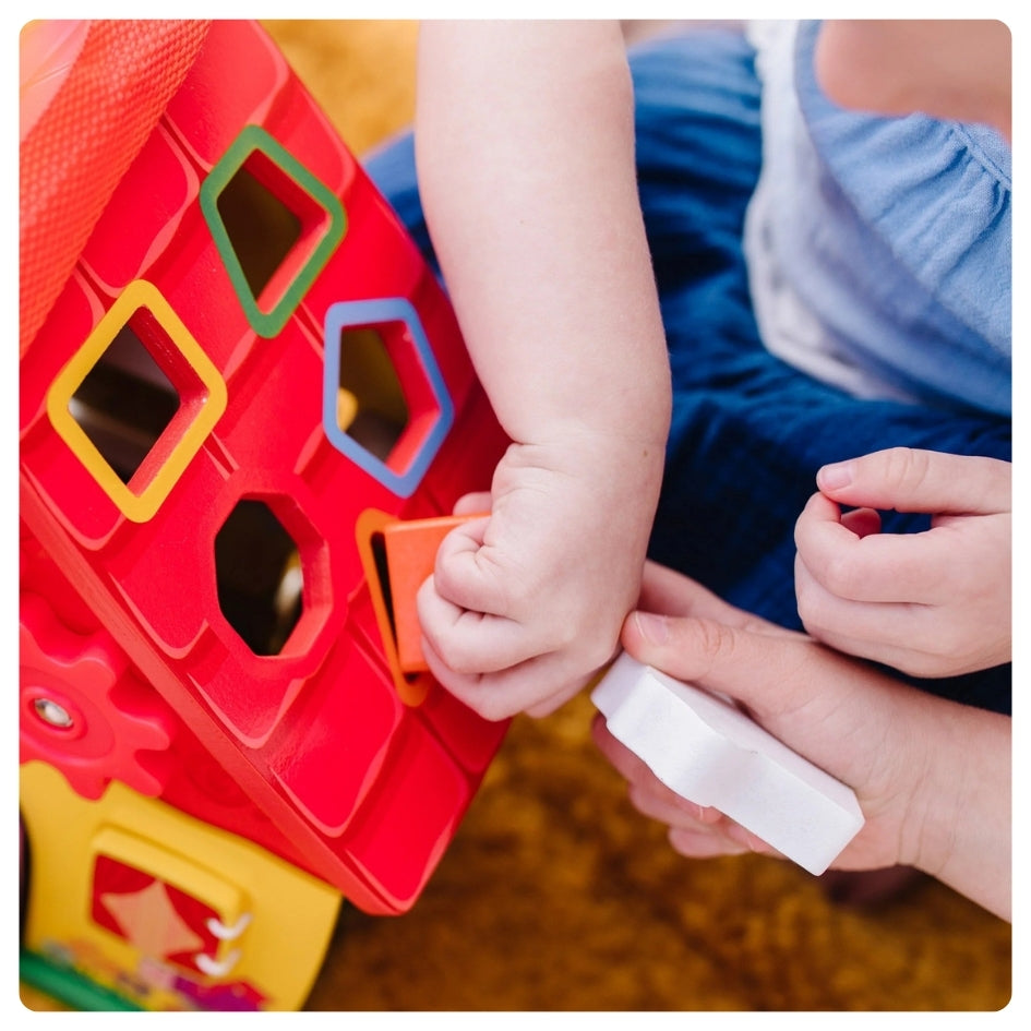 Casita de madera con actividades