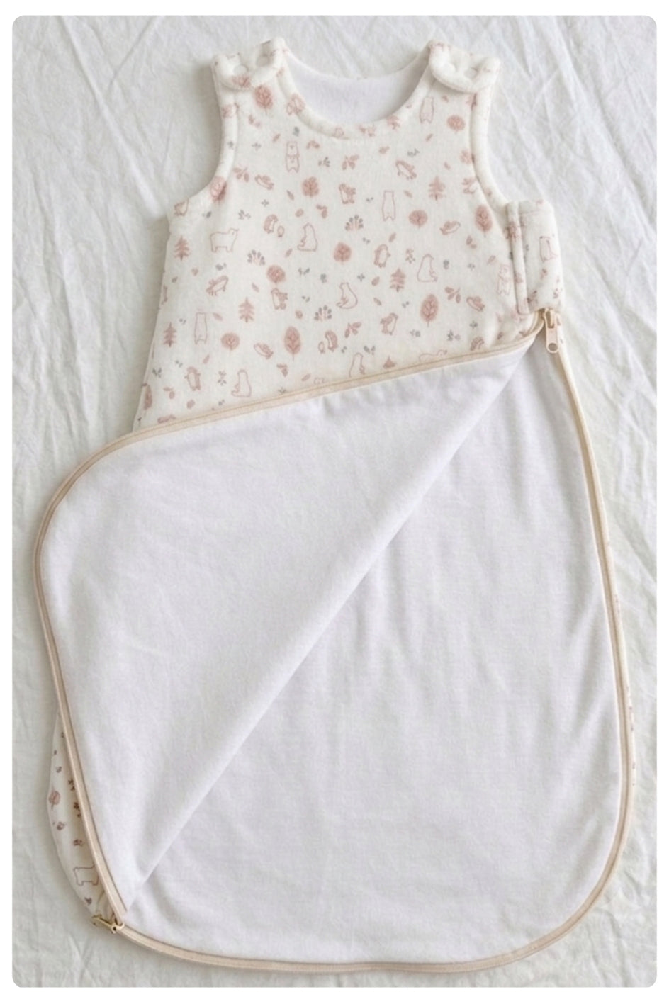 Sobre de dormir invierno animalitos rosados