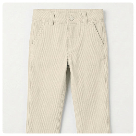 Pantalón bebé pana beige