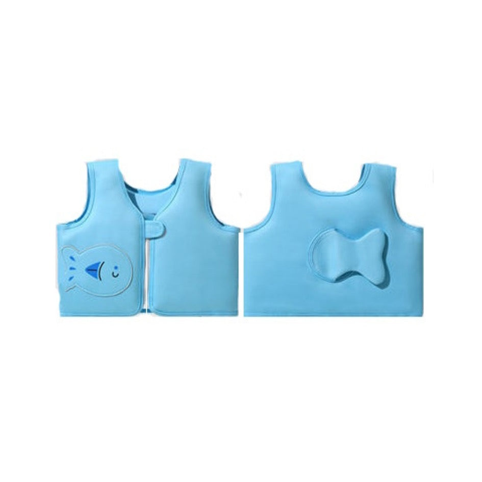 Chaleco flotador celeste con cierre