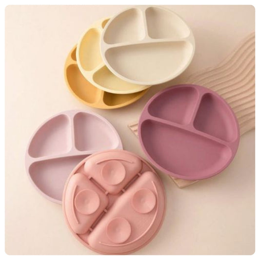 Plato silicona con ventosas