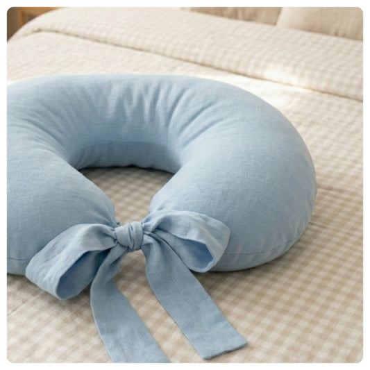 Almohadón de lactancia celeste