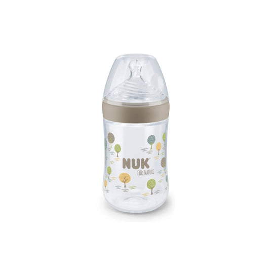Mamadera 260ml Nuk For Nature anatómica tetina de silicona-Orificio M gold