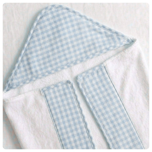 Toallón rectangular Vichy celeste