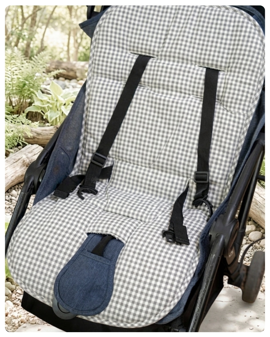 Colchón de coche universal Vichy gris