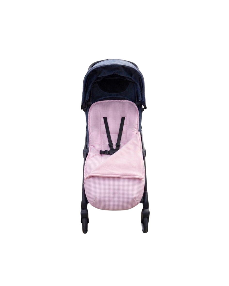 Colchón de coche universal Vichy rosado con manta