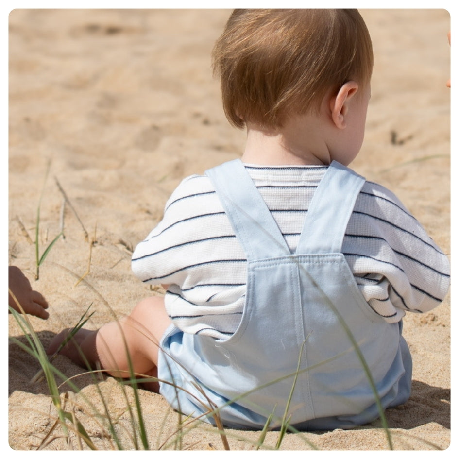 Enterito clásico gabardina celeste
