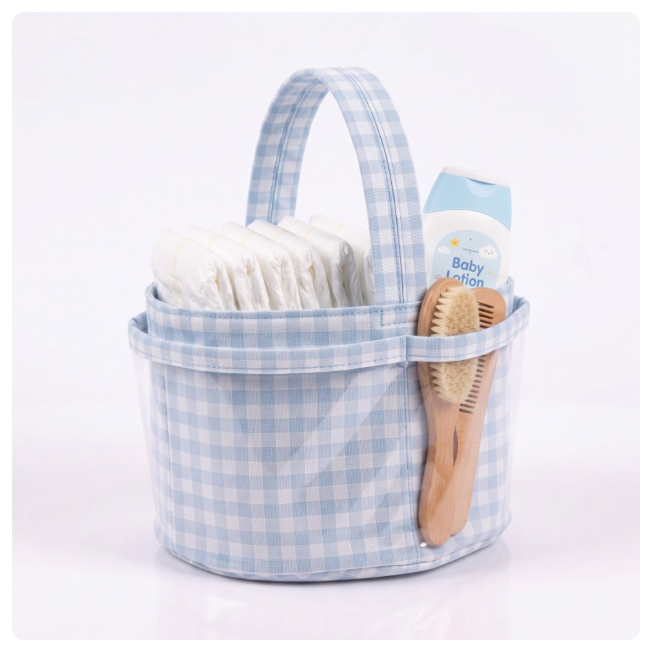 Organizador para cambiador vichy celeste