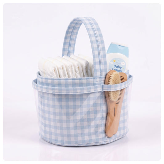 Organizador para cambiador vichy celeste