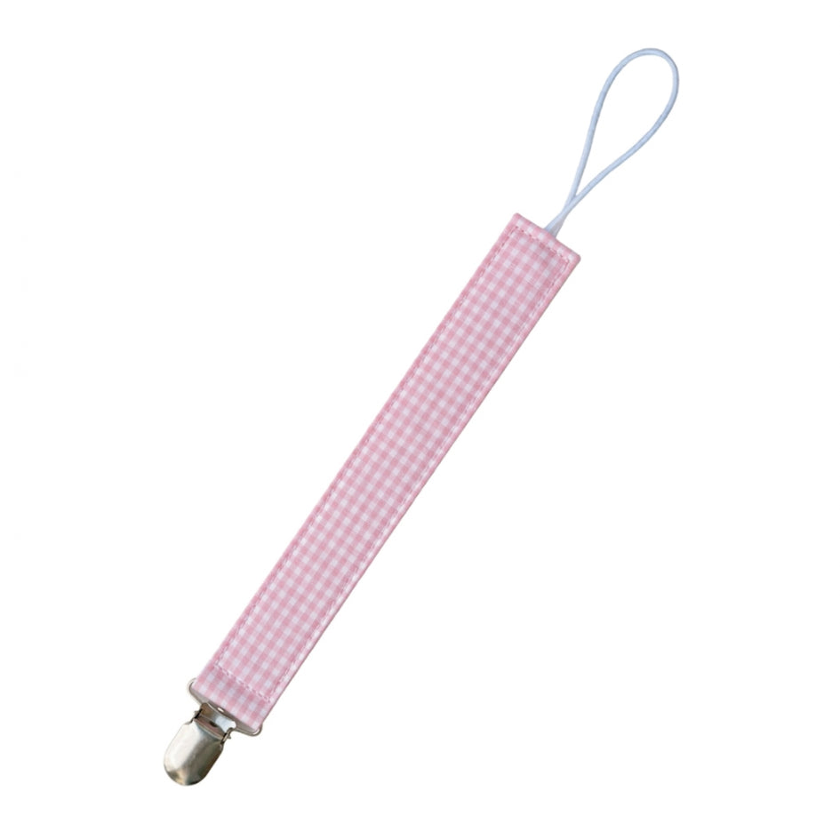 Portachupetes Vichy rosado