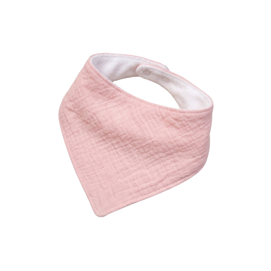 Babero bandana muselina rosada