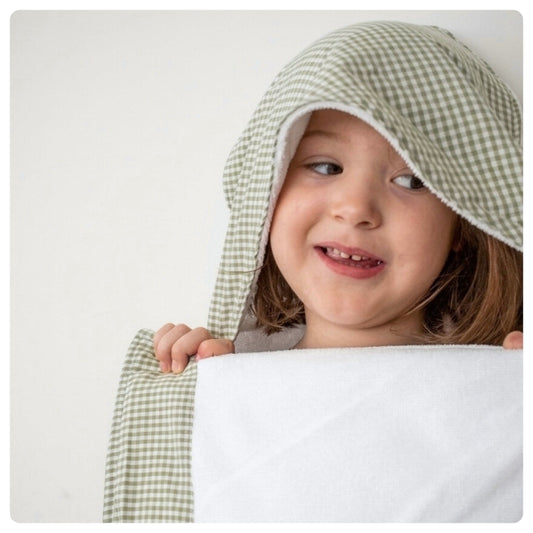 Toallón rectangular Vichy green