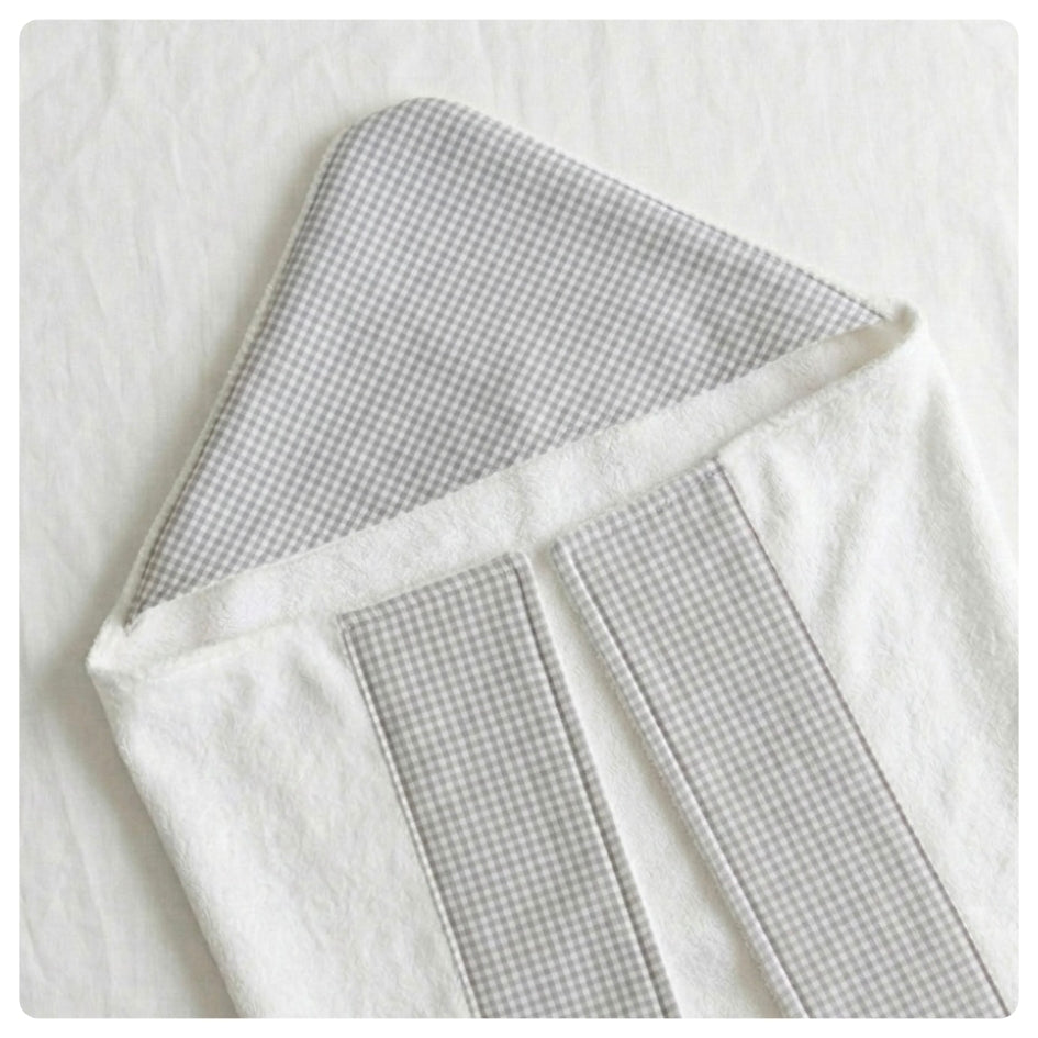 Toallón rectangular Vichy gris