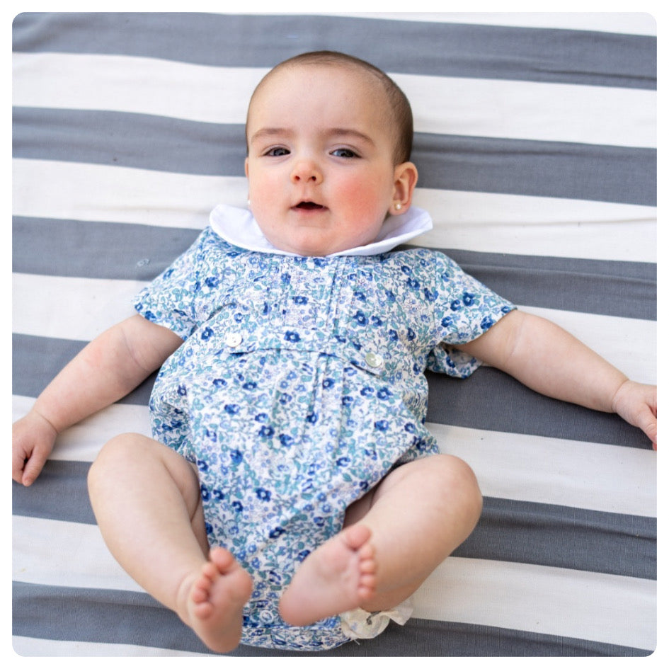 Body vintage flores azules