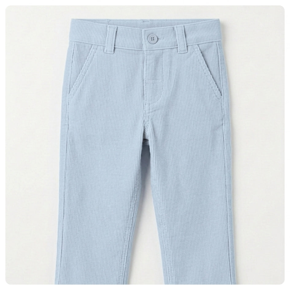 Pantalón bebé pana celeste