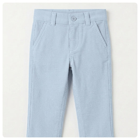 Pantalón bebé pana celeste