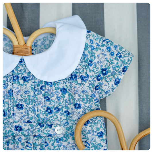 Body vintage flores azules