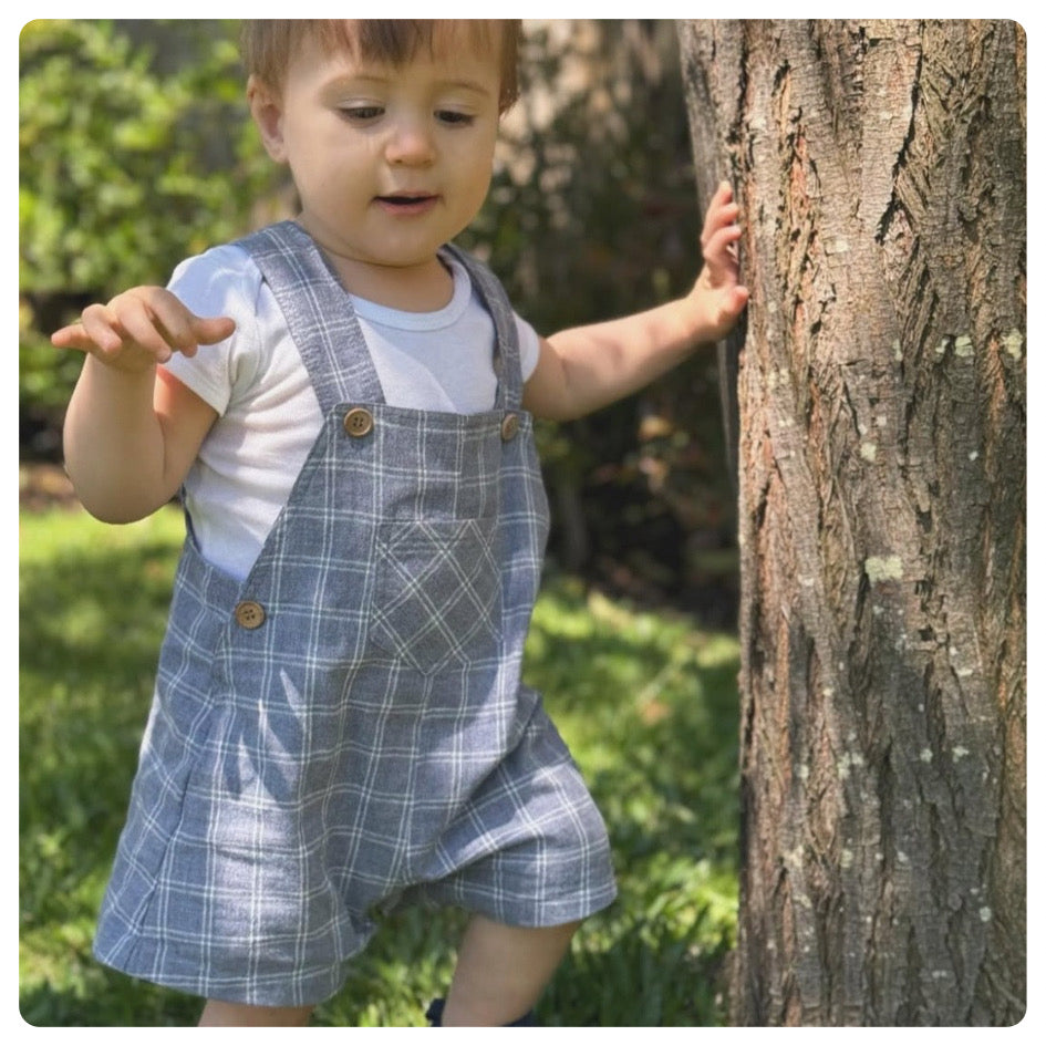Enterito clásico azul cuadritos
