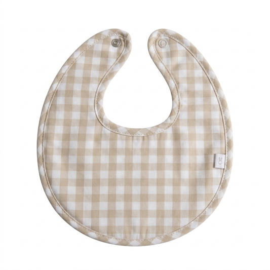Babero vichy beige