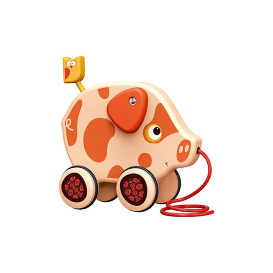 Animalitos de arrastre de madera