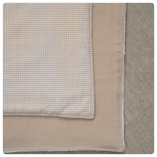 Set 2 babitas Vichy beige