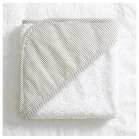 Toallón con sistema agarre Rayas beige