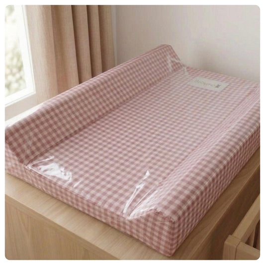 Cambiador antivuelco Vichy rosado